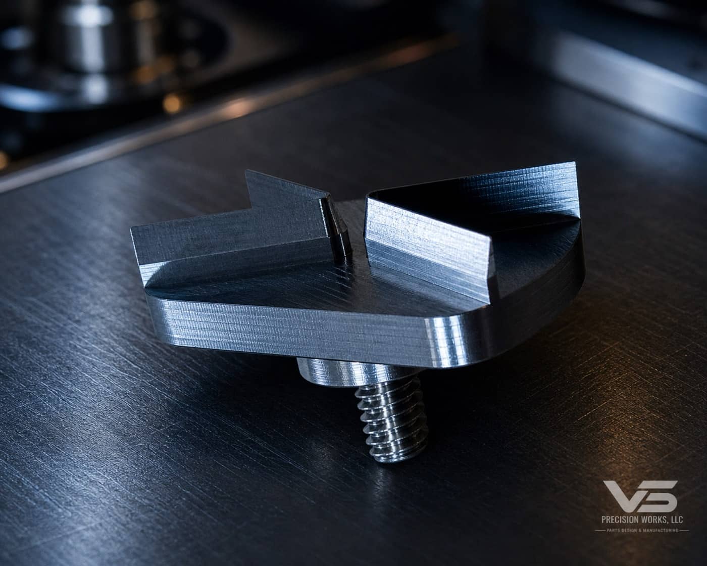Milled stainless cutting tip with threaded mount